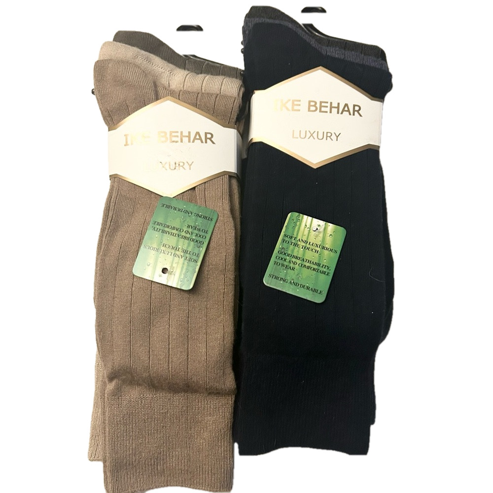 IKE BEHAR Men’s Socks 6 Pairs 2 Pack of 3 Shoe Size 10 - 13 NWT